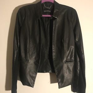 Black Leather Like Jacket M